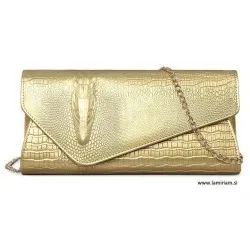 Ženska torbica kroko zlata T102