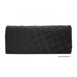 Ženska večerna torbica črna saten T100