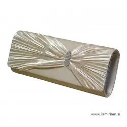 Ženska večerna torbica šampanjec T100